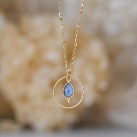 Collier labradorite clementine