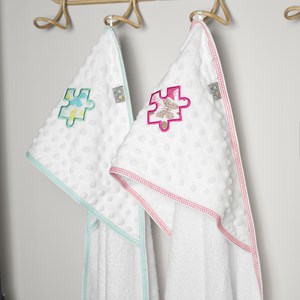 Cape de bain minky bambou grande vert