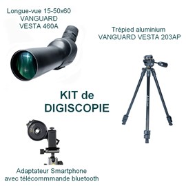 Kit longue-vue 15-50x60 vesta 460a avec trépied et adaptateur smartphone