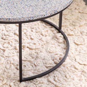 Table basse gigogne en terrazzo