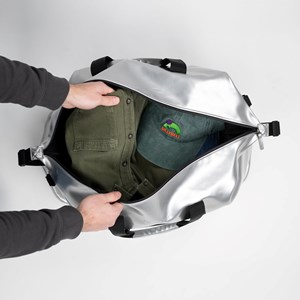 Sac de voyage duffle bag gris argenté