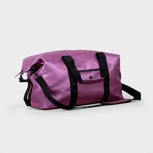 Sac de voyage duffle bag rose métallisé