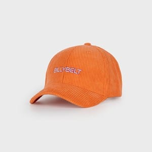 Casquette en velours orange