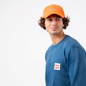 Casquette en velours orange