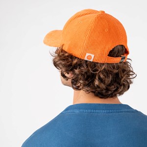 Casquette en velours orange