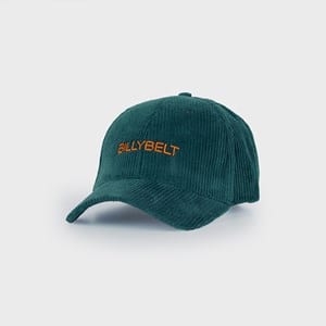 Casquette en velours vert foncé