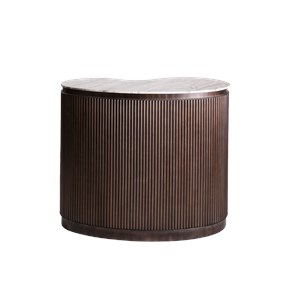 Meuble bar haricot en marbre et métal