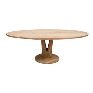 Table ovale en bois d'acacia 220 cm