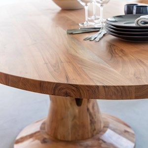 Table ovale en bois d'acacia 220 cm