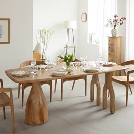 Table à manger en bois d'acacia anaé