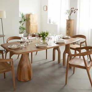 Table à manger en bois d'acacia anaé