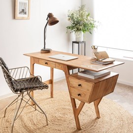 Bureau en bois d'acacia eliott