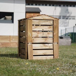 Composteur avec trappes - cabane