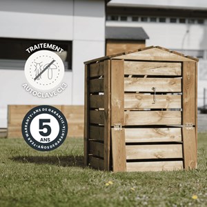 Composteur avec trappes - cabane