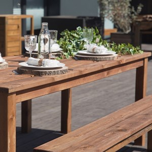 Set de jardin 1 table 2 bancs banket