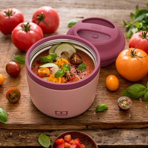 Lunch box isotherme 550ml rose bicolor