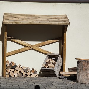 Mini abri buches bois 180x68x179cm