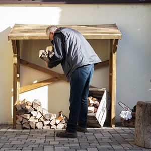 Mini abri buches bois 180x68x179cm