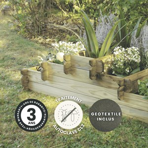 Carré potager en bois traité 178l