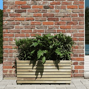 Jardinière en bois 3 pots 90x39,4 x40cm