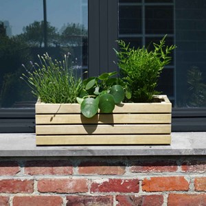 Jardinière en bois 59 x 19 x 19 cm