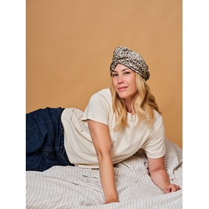Turban en soie léopard 19 mo