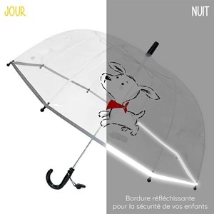 Parapluie enfant transparent scotty