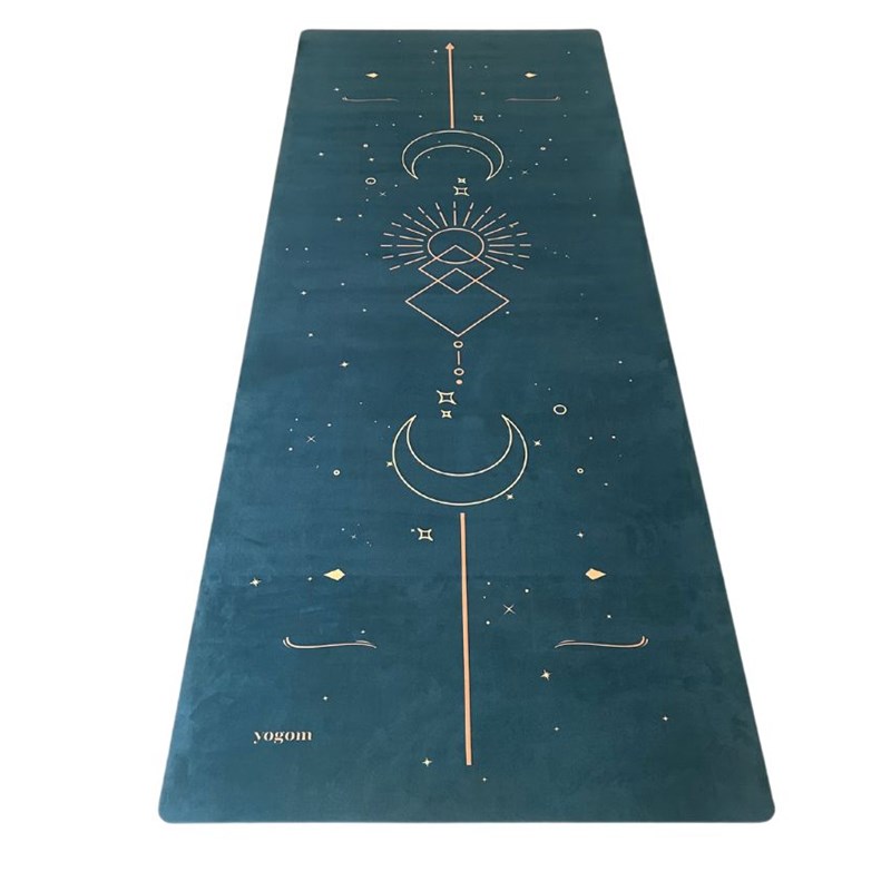 Tapis de yoga et fitness performance solaire bleu pétrole