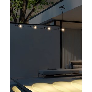 Lot de 4 spots solaires led noir roundy mini