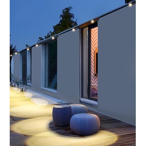 Lot de 8 spots solaires led noir mini roundy