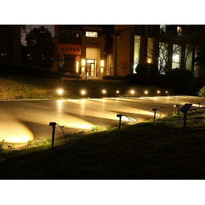 Lot de 8 spots solaires led noir mini roundy