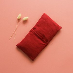 Petite bouillotte graines de lin brique