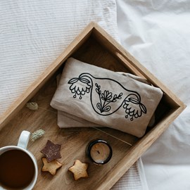 Petite bouillotte graines de lin utérus