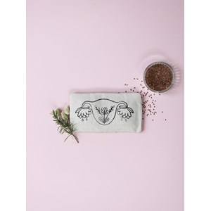 Petite bouillotte graines de lin utérus