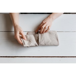 Petite bouillotte graines de lin utérus