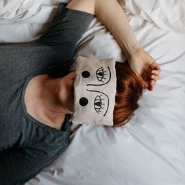 Petite bouillotte graines de lin yeux