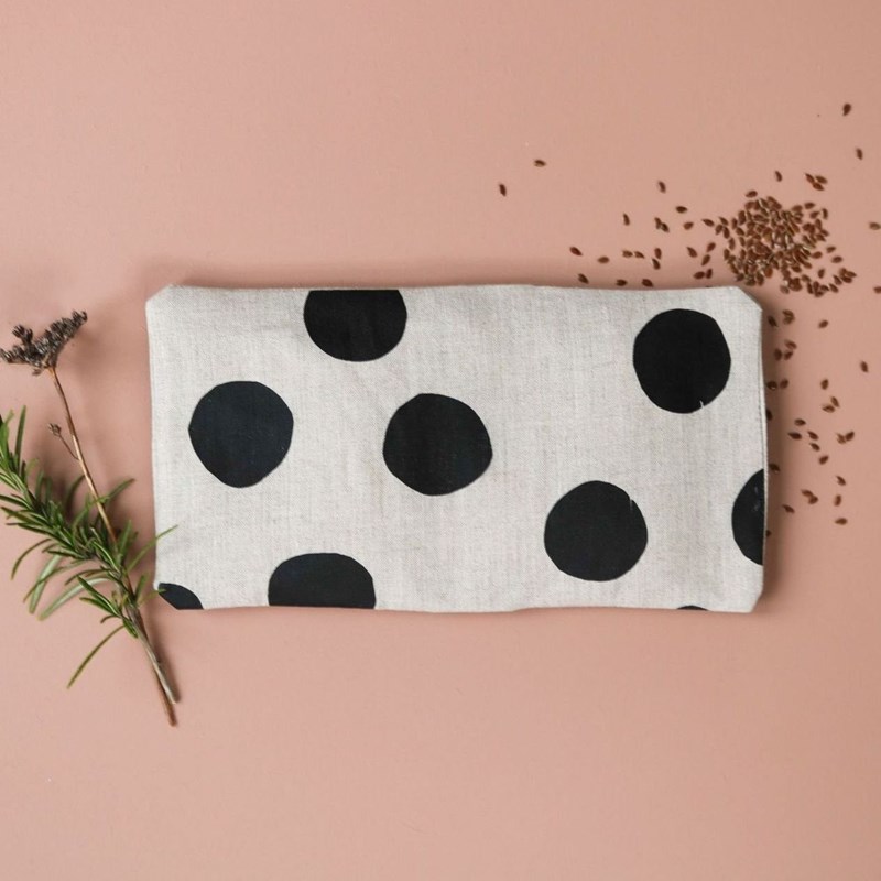 Petite bouillotte graines de lin pois