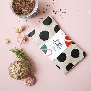 Petite bouillotte graines de lin pois