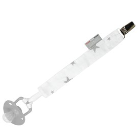 Attache tétine  coton blanc tu