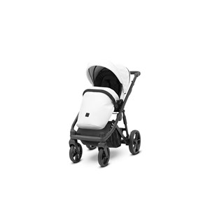 Poussette arizo 12 white eco cadre noir