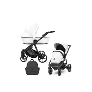 Poussette arizo 12 white eco cadre noir