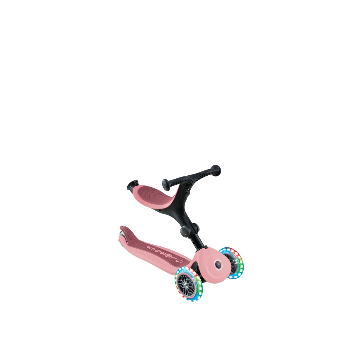 Trottinette évolutive GO-UP ACTIVE LIGHTS 360 - Rose pastel