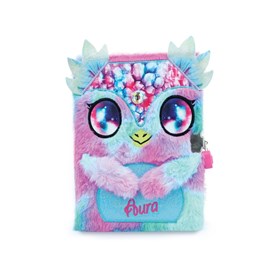 Carnet secret couverture peluche - aura