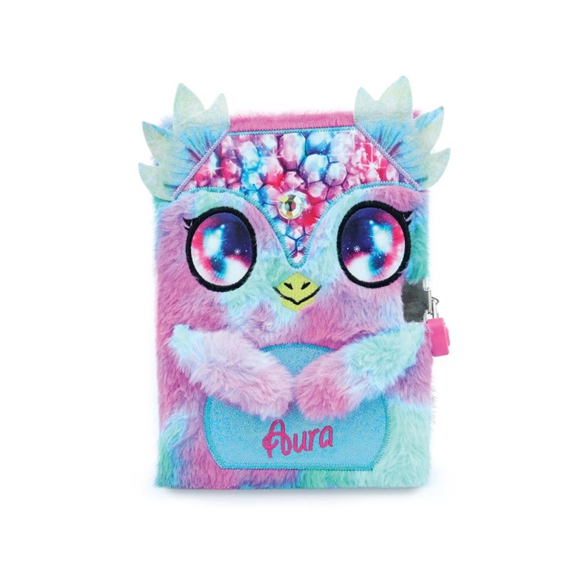 Carnet secret couverture peluche - aura