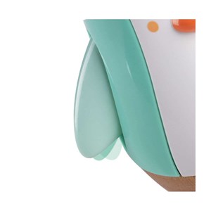 Pingouin culbuto en bois - turquoise