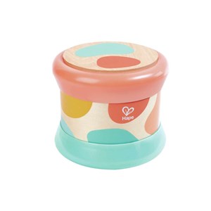 Tambour de bebe en bois - turquoise