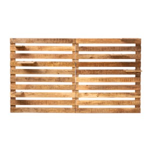 Tête de lit en bois avec étagère