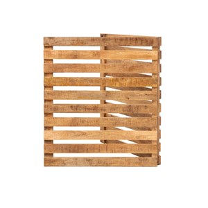 Tête de lit en bois avec étagère