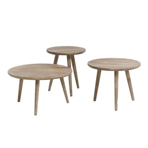 Table basse gigogne en bois de manguier