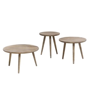 Table basse gigogne en bois de manguier